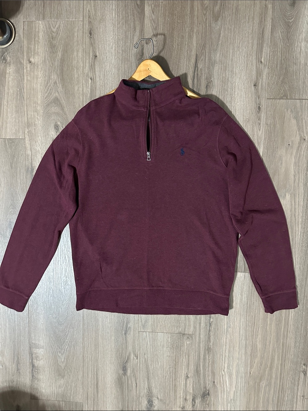 Polo by Ralph Lauren Sweater Men's Burgundy Half-Zip Sweater nwot